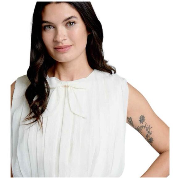 ModCloth “The Pleat-est Things” Mini Dress – Ivory, Size Medium, NEW - Picture 7 of 13